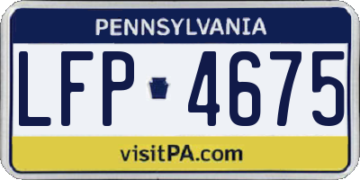 PA license plate LFP4675