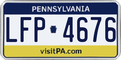 PA license plate LFP4676