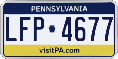 PA license plate LFP4677