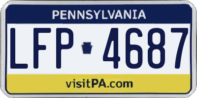 PA license plate LFP4687