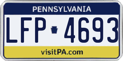 PA license plate LFP4693