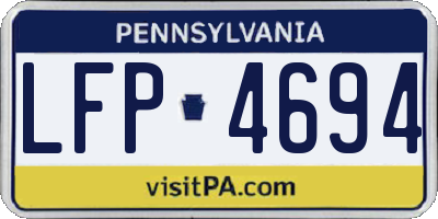 PA license plate LFP4694