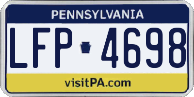 PA license plate LFP4698