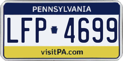 PA license plate LFP4699