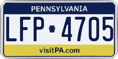 PA license plate LFP4705