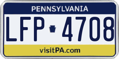 PA license plate LFP4708