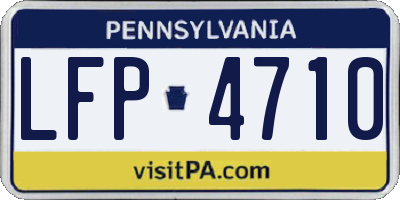PA license plate LFP4710