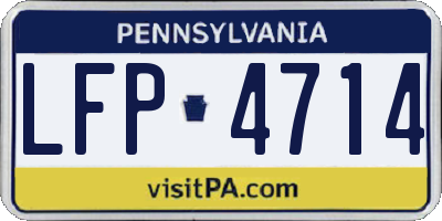 PA license plate LFP4714