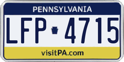 PA license plate LFP4715
