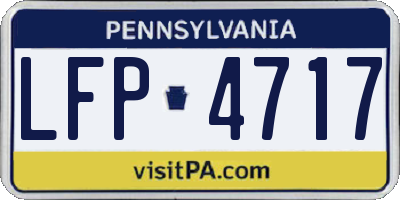 PA license plate LFP4717