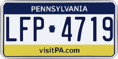 PA license plate LFP4719