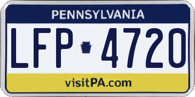 PA license plate LFP4720