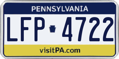PA license plate LFP4722