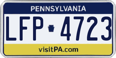PA license plate LFP4723