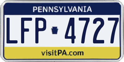 PA license plate LFP4727