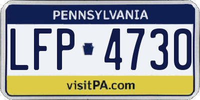 PA license plate LFP4730