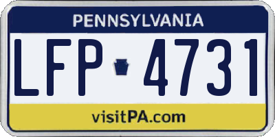 PA license plate LFP4731