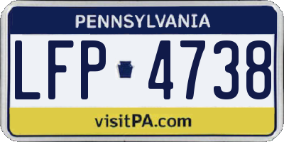 PA license plate LFP4738