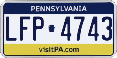 PA license plate LFP4743