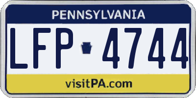 PA license plate LFP4744