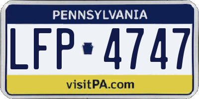 PA license plate LFP4747