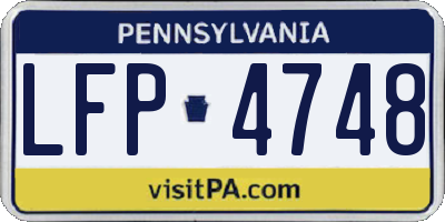 PA license plate LFP4748