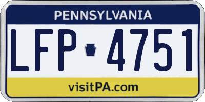 PA license plate LFP4751