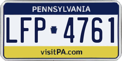 PA license plate LFP4761