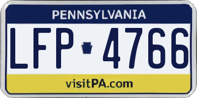 PA license plate LFP4766