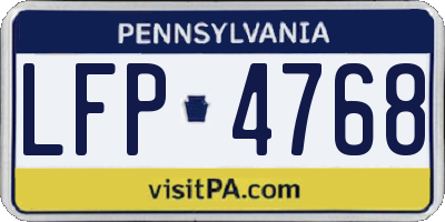 PA license plate LFP4768