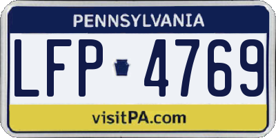 PA license plate LFP4769