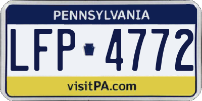 PA license plate LFP4772