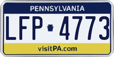 PA license plate LFP4773