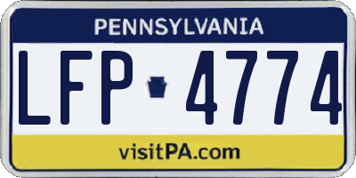 PA license plate LFP4774