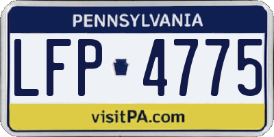 PA license plate LFP4775