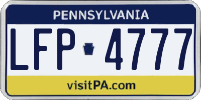 PA license plate LFP4777