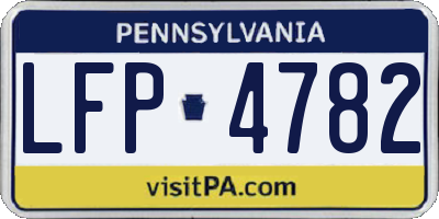 PA license plate LFP4782