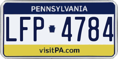 PA license plate LFP4784