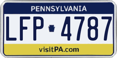 PA license plate LFP4787