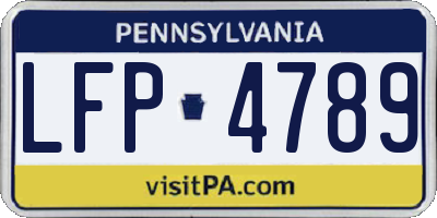 PA license plate LFP4789