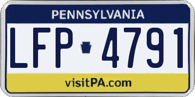 PA license plate LFP4791