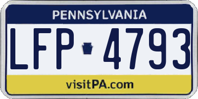 PA license plate LFP4793
