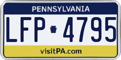 PA license plate LFP4795