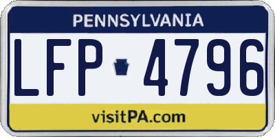 PA license plate LFP4796