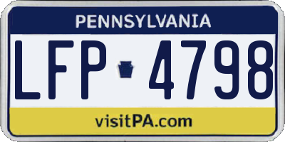 PA license plate LFP4798