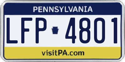 PA license plate LFP4801