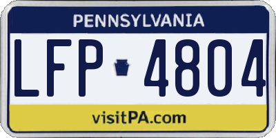 PA license plate LFP4804