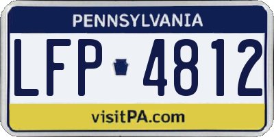 PA license plate LFP4812