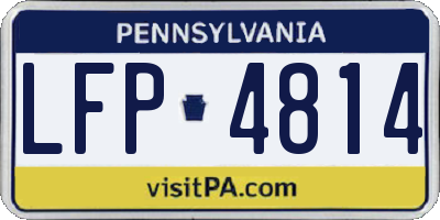 PA license plate LFP4814