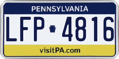 PA license plate LFP4816